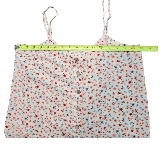 Pink Rose Vibrant Red and Blue Camisole Size: S Cottagecore - Picture 5 of 9